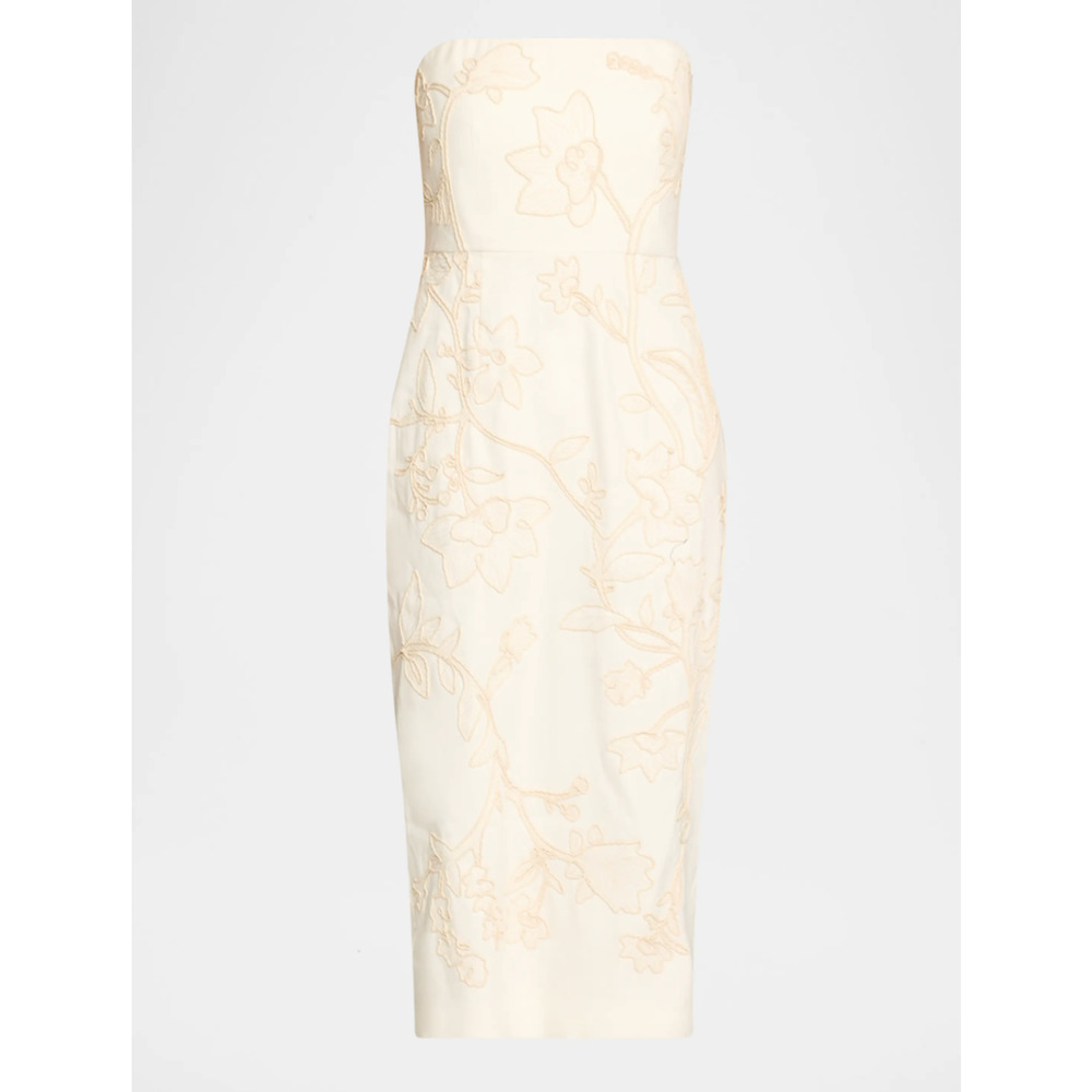 Veronica Beard Netia Strapless Embroidered Dress US 4 - Picture 3 of 8